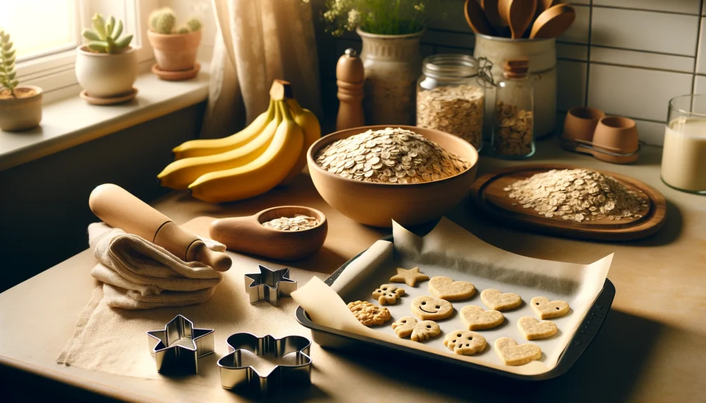 Biscuits à la Banane et à l'Avoine recette simple biscuit bébé Forme en folie